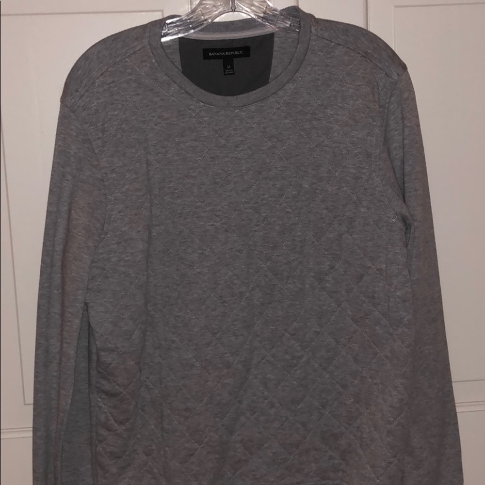 Quilted front Gray Sweater